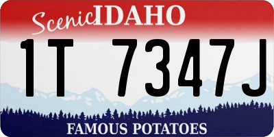 ID license plate 1T7347J
