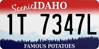 ID license plate 1T7347L