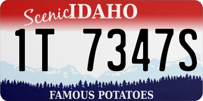 ID license plate 1T7347S