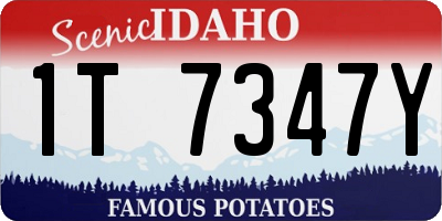 ID license plate 1T7347Y