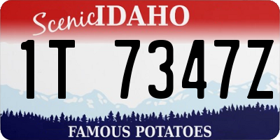 ID license plate 1T7347Z
