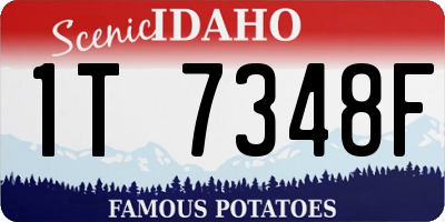 ID license plate 1T7348F