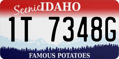 ID license plate 1T7348G