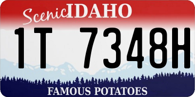 ID license plate 1T7348H