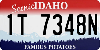 ID license plate 1T7348N