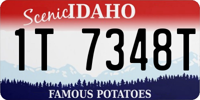 ID license plate 1T7348T