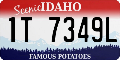 ID license plate 1T7349L