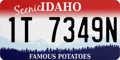ID license plate 1T7349N