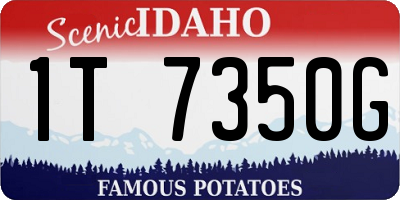 ID license plate 1T7350G