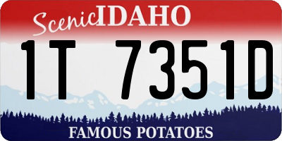ID license plate 1T7351D