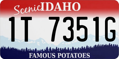 ID license plate 1T7351G