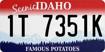 ID license plate 1T7351K