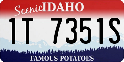 ID license plate 1T7351S
