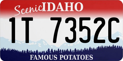 ID license plate 1T7352C