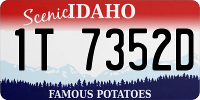 ID license plate 1T7352D