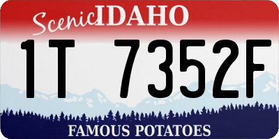 ID license plate 1T7352F