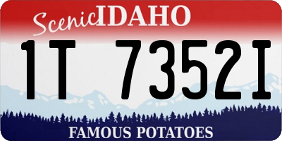ID license plate 1T7352I