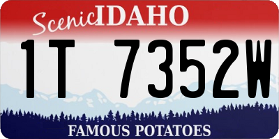 ID license plate 1T7352W