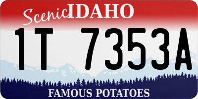 ID license plate 1T7353A