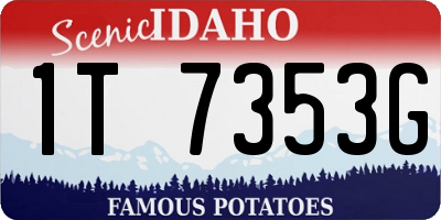 ID license plate 1T7353G
