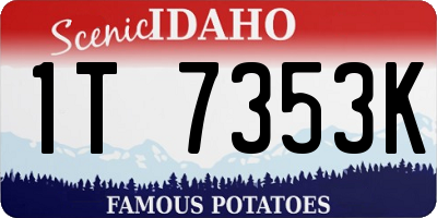 ID license plate 1T7353K