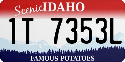 ID license plate 1T7353L