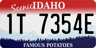 ID license plate 1T7354E