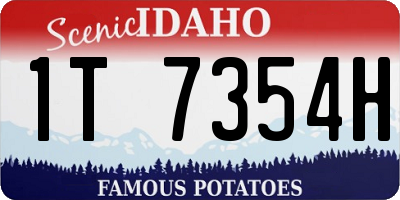 ID license plate 1T7354H