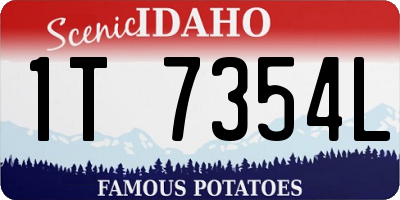 ID license plate 1T7354L