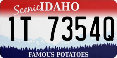 ID license plate 1T7354Q