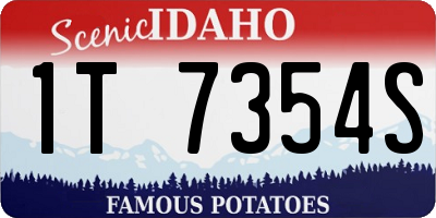 ID license plate 1T7354S