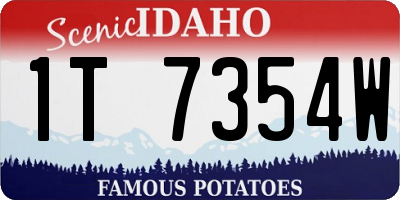 ID license plate 1T7354W