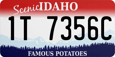 ID license plate 1T7356C