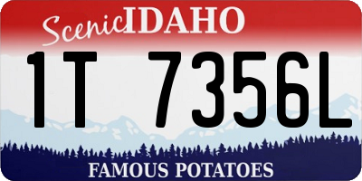 ID license plate 1T7356L