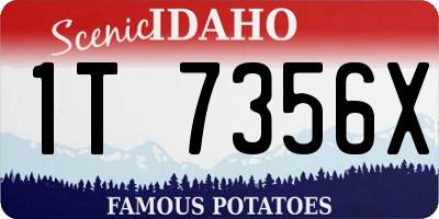 ID license plate 1T7356X