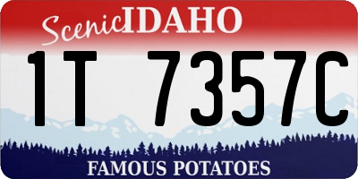 ID license plate 1T7357C
