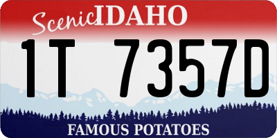 ID license plate 1T7357D