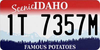 ID license plate 1T7357M