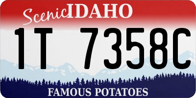 ID license plate 1T7358C