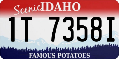 ID license plate 1T7358I