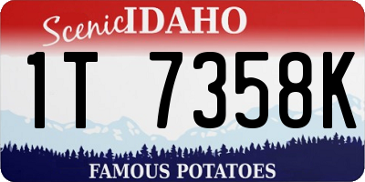 ID license plate 1T7358K