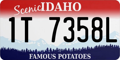 ID license plate 1T7358L