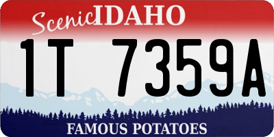 ID license plate 1T7359A