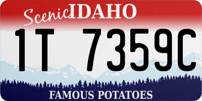 ID license plate 1T7359C