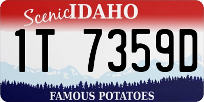 ID license plate 1T7359D