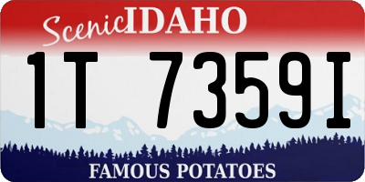 ID license plate 1T7359I