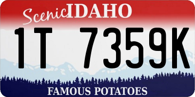 ID license plate 1T7359K