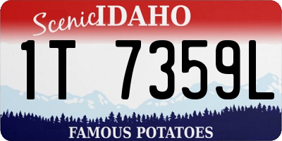 ID license plate 1T7359L