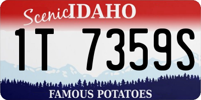 ID license plate 1T7359S