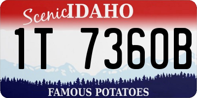 ID license plate 1T7360B